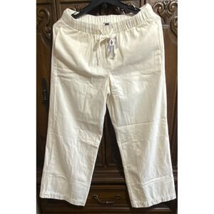 AE cozy, dreamy, drape, low rise, ultra wide leg, jean - Ivory Size S NWT